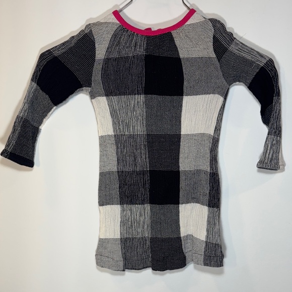 Tucker + Tate Black and White Plaid Kids Shirt with Pink Trim - Picture 3 of 12